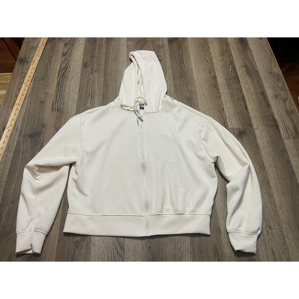 La Glow Hoodie, Women's Size Large, Off White, Sweatshirt, Full Zip
